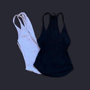 Set of 2 Black and lavender Women's Tank Tops